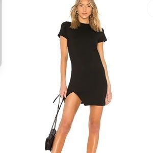 Revolve Superdown Destiny Slit Black Mini Dress
